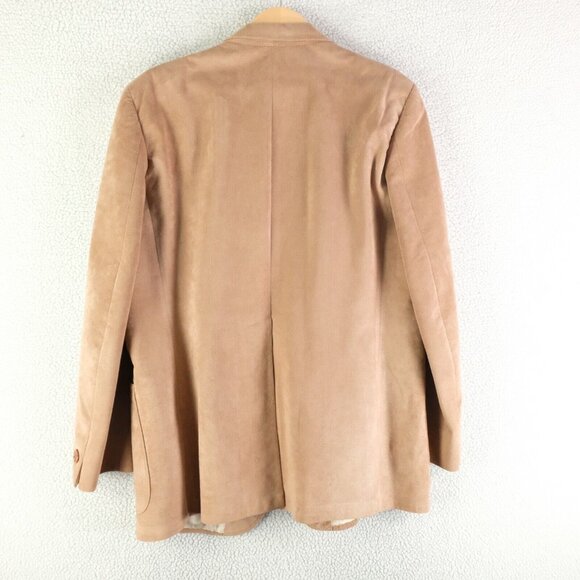 Samuesohn Blazer Mens 44R Brown Faux Suede Two Button Vented Western - Picture 5 of 16